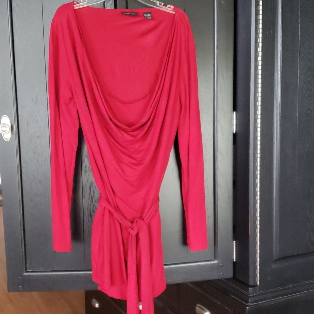 Dark red long sleeve shirt new york&co